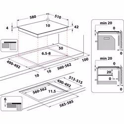 Whirlpool AKT 801/NE Nero Da incasso 58 cm Piano cottura a induzione 4 Fornello(i) - Vista aggiuntiva 5