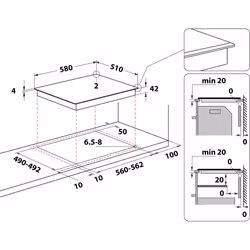 Whirlpool AKT 8130 BA Nero Da incasso Ceramica 4 Fornello(i)