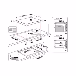 Whirlpool Piano cottura a induzione in vetroceramica - SMO 658C/NE - Vista aggiuntiva 6