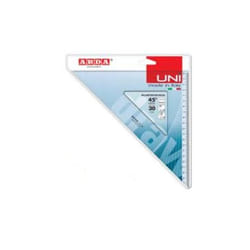 ARDA 28720SS squadra Triangolo a 45° Plastica Blu, Trasparente 1 pz