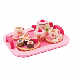 Sevi 82314, Set di pentole giocattolo, 3 anno/i, Marrone, Rosa, Legno