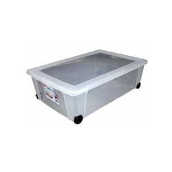 Stefanplast - Contenitore con Ruote - Trasparente - 39x59x18 cm
