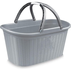 Stefanplast - Cesta Porta Biancheria Con Manico Elegance Grigio 58X38X29,5H Cm