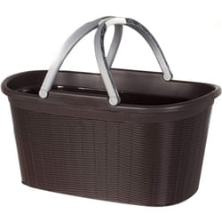Stefanplast - Cesto Portabiancheria Elegance con Manici Moka cm 58x38x29,5h, 35 Litri
