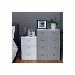Stefanplast Cassettiera Elegance Bianca 3 Cassetti 30x40 H 60 cm - Polipropilene Super Resistente - Montata con Ruote, colore Bianco - Vista aggiuntiva 2