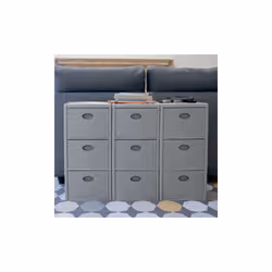 Stefanplast Cassettiera Elegance 3 Cassetti Moka 30x40 H60 cm - Polipropilene Super Resistente - Portaoggetti con Ruote, colore Moka - Vista aggiuntiva 2