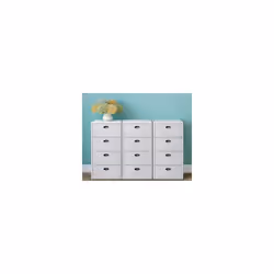 Stefanplast Cassettiera Elegance 4 Cassetti Grigia 40x40x80 cm - Mobile Versatile in Midollino - Vista aggiuntiva 2