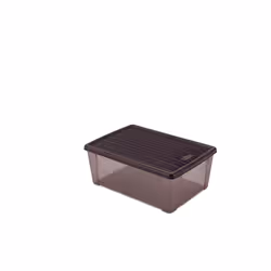 Stefanplast Scatola Elegance Box Multiuso L 10LT Moka, Armadietto portaoggetti, Marrone, Rettangolare, Monocromatico, Univers ...