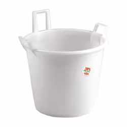 in plastica colore neutro - flessibile e resistente - 3 impugnature integrate - bordo risvoltato