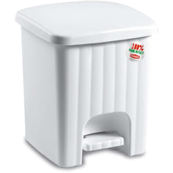Stefanplast - Mini Pattumiera Pedalina Bianca - 20,5X20,5Xh23,5 Cm