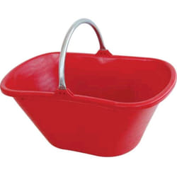Cesta Raccolta Ovale Manico Fisso Stefanplast Ppl/Acciaio Rosso Lt 25 - 1 Pz