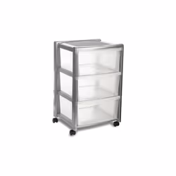 STEFANPLAST Cassettiera Libera 3 SilverPer la cameretta, per lo studio, il bagno, la cassettiera Libera si adatta a qualsiasi ...