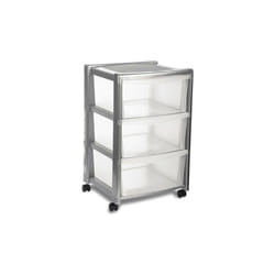 Cassettiera Libera 3 Silver - Stefanplast