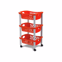Carrello a tre piani otello rosso StefanplastDimensione: cm 30x40x70h 11,8"x15,7"x27,6"hColore rossoIl carrello a 3 piani Ote ...