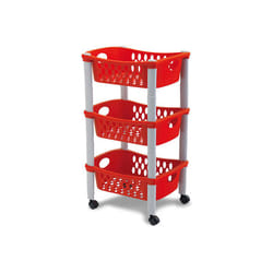 Stefanplast - Carrello a tre piani otello rosso