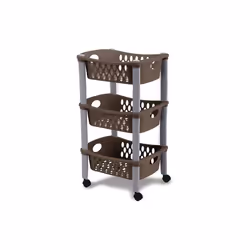 Carrello a tre piani otello tortora StefanplastDimensione: cm 30x40x70h 11,8"x15,7"x27,6"hColore tortoraIl carrello a 3 piani ...