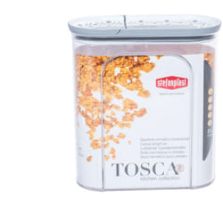 Stefanplast - Barattolo Portacereali Tosca 2 Litri Grigio/Bianco