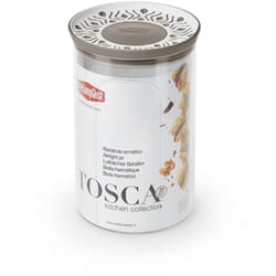 Stefanplast - Contenitore Ermetico Tosca Tondo 1,2 Litri Bianco/Tortora