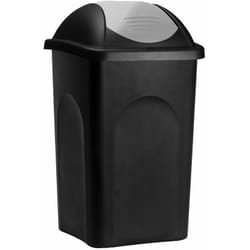 Deuba - Stefanplast Cestino per Rifiuti 68x41x41cm con Coperchio 60L Raccolta Differenziata Multicolore Black/Silver (en)