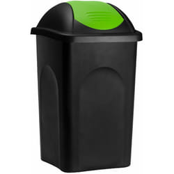 Deuba - Stefanplast Cestino per Rifiuti 68x41x41cm con Coperchio 60L Raccolta Differenziata Multicolore Nero/ Verde