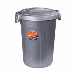 Bidone multiuso tom in polipropilene lt.46 colore silver - cm.44,5x40x61h.