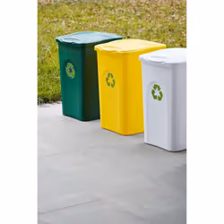 Stefanplast Pattumiera Begreen - Bianca - 50 l, colore Bianco - Vista aggiuntiva 2