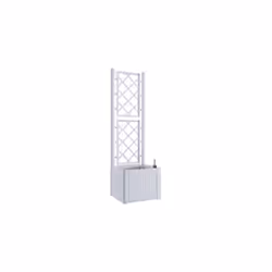 Fioriera + grigliato natural deluxe stefanplast Fioriera + grigliato natural deluxe stefanplast pp rattan bianco cm 43x43 h.c ...
