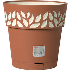Stefanplast - vaso tondo 'cloe' ø 15 x h.15 - stone grey/bianco