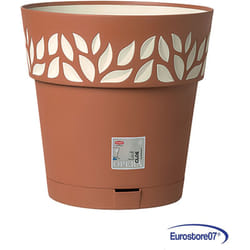 Stefanplast - vaso tondo 'cloe' ø 20 x h.19 - tortora/vanilla - df 6126561