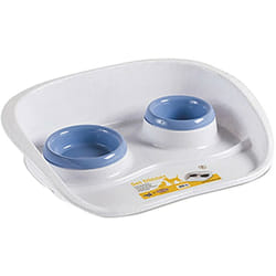 Stefanplast - ciotola 'set dinner' ciotola cipria/blu acciaio