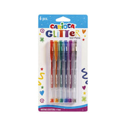 Carioca 42165 penna a sfera Blu, Verde, Grigio, Arancione, Rosa, Rosso Penna a sfera retrattile a clip 6 pz