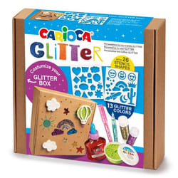 Carioca Scatola Glitter con Stencils