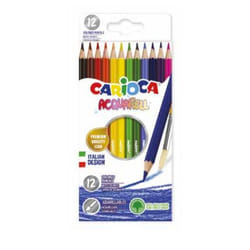Carioca 42857 pastello colorato Nero, Marrone, Verde, Verde chiaro, Rosa, Viola, Rosso, Viola, Giallo 12 pz