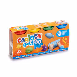 Carioca 43180, Pasta modellabile, Multicolore, Bambino, 8 pz, 1 anno/i, Bambino/Bambina