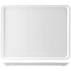 Vassoio con bordo in melamina cm45x35x2 bianco - H&h