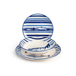H&H Servizio Tavola 18 pezzi in stoneware decoro Puerto
