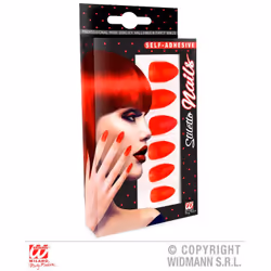 WIDMANN Set Da 12 Unghie Stiletto Rosse Auto-Adesive