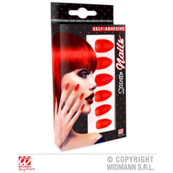 WIDMANN Set Da 12 Unghie Stiletto Rosse Auto-Adesive