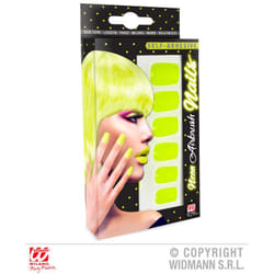 WIDMANN Set 12 Unghie Aerografate Giallo Fluorescente Auto-Adesive
