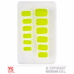 WIDMANN Set 12 Unghie Aerografate Giallo Fluorescente Auto-Adesive