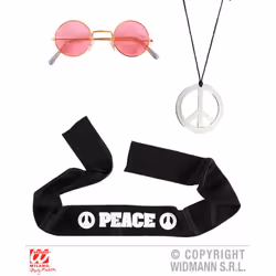 WIDMANN Hippie Set (Fascia Per Testa, Occhiali, Collana)
