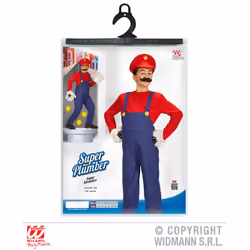 WIDMANN Super Idraulico (Salopette, Maglia, Cappello) (128 Cm / 5-7 Years)