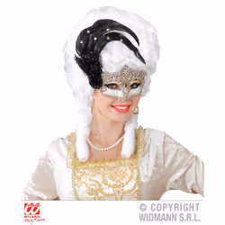 WIDMANN Maschera Gran Gala Macrame' Con Piume E Strass
