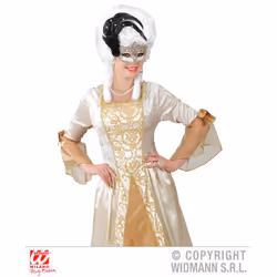 WIDMANN Maschera Gran Gala Macrame' Con Piume E Strass
