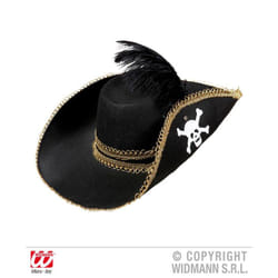 WIDMANN Cappello Pirata Con Teschio E Piuma In Feltro