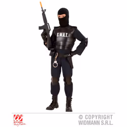 WIDMANN Agente S.W.A.T. (Costume, Giubbotto Antiproiettile, Cintura Con Fondina E Borsellino, Para Ginocchia, Para Gomiti, Ma ...