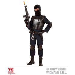 WIDMANN Agente S.W.A.T. (Costume, Giubbotto Antiproiettile, Cintura Con Fondina E Borsellino, Para Ginocchia, Para Gomiti, Maschera) (140 Cm / 8-10 Years)