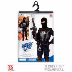 WIDMANN Agente S.W.A.T. (Costume, Giubbotto Antiproiettile, Cintura Con Fondina E Borsellino, Para Ginocchia, Para Gomiti, Maschera) (140 Cm / 8-10 Years)