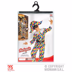 WIDMANN Arlecchino (Giacca, Pantaloni, Cintura, Cappello) (140 Cm / 8-10 Years)