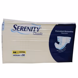 Serenity Classic Extra Pannolone per Incontinenza Taglia Media 30 Pezzi